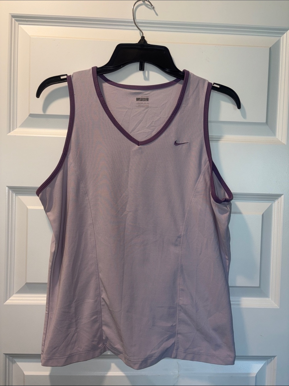 Nike Women's Light Lavender Athletic Tank with Deep Purple Trim